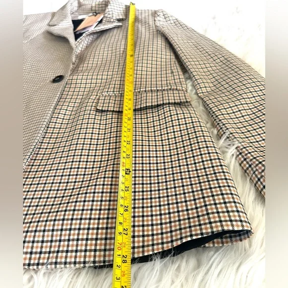 La Ligne Plaid Print Blazer NWT Size 14 & 10 - Picture 11 of 14